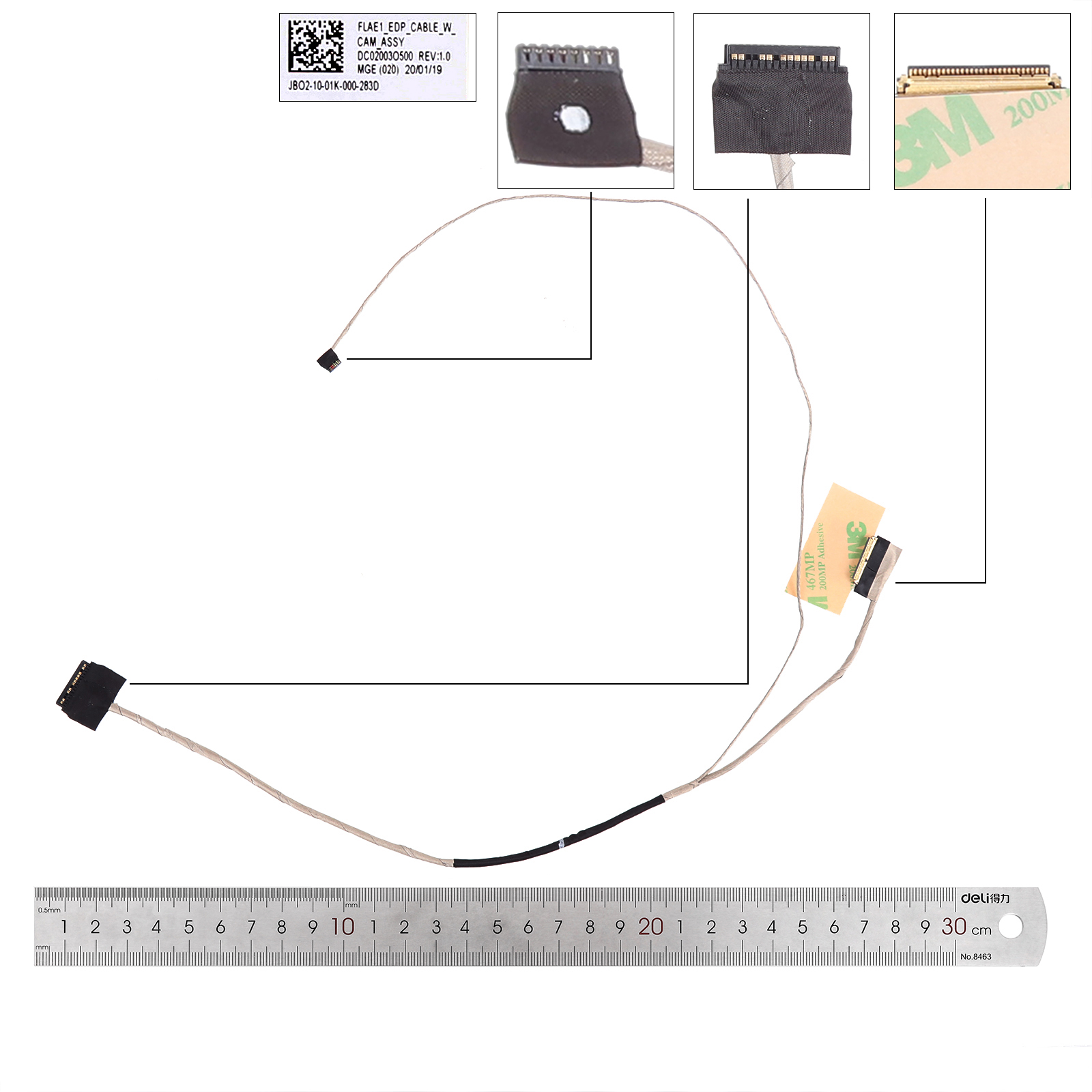 Picture of New LCD Display Screen Cable Replacement  For Lenovo E41-50 E41-55-45.